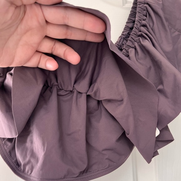 NWT L*SPACE by Monica Wise “Hey Girl” Off-Shoulder Ruffle Swim Tune Top S/M - Picture 8 of 10